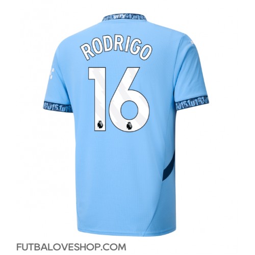 Dres Manchester City Rodri Hernandez #16 Domáci 2024-25 Krátky Rukáv